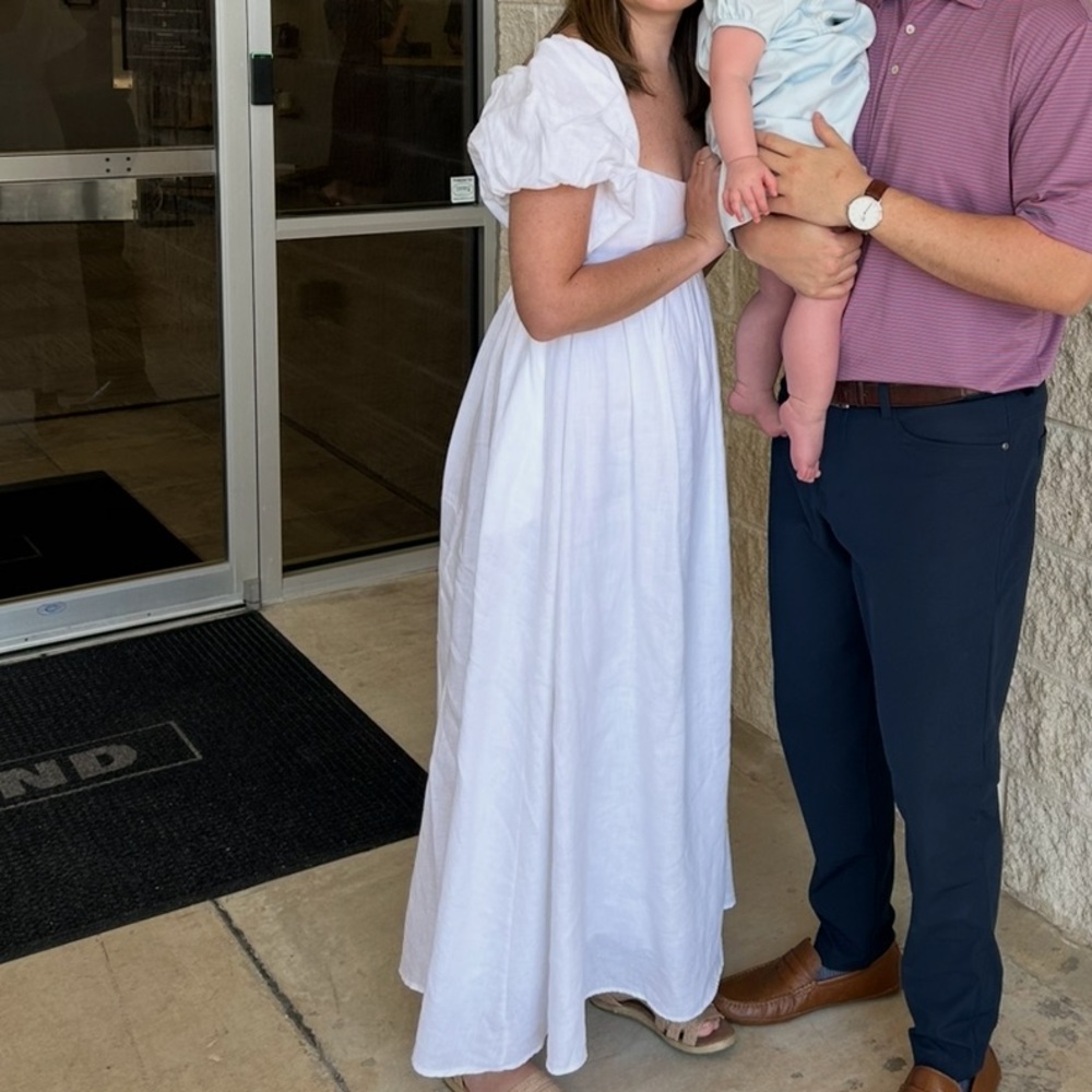 DISSH White Maxi Dress with Puff Sleeves - Picture 2 of 5